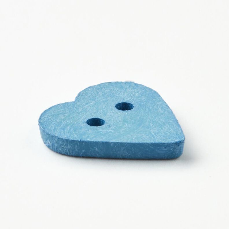 Bottone a forma di cuore [Ø 15 mm] – blu brillante,  image number 3
