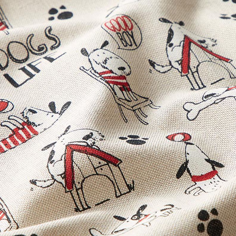 mezzo panama, effetto lino, Dogs Life – naturale, image number 2