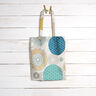 tessuto arredo mezzo panama cerchi – blu,  thumbnail number 6