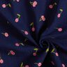 mussolina / tessuto doppio increspato Ciliegie ricamate | Poppy Fabrics – blu notte/rosa,  thumbnail number 3
