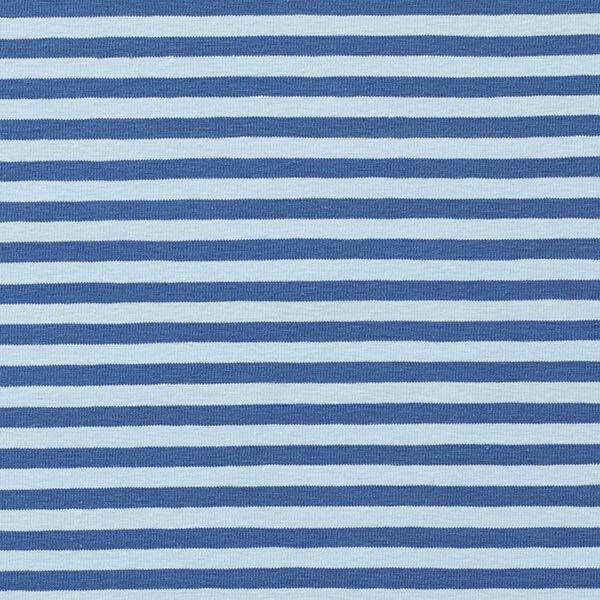 Jersey di cotone righe sottili – colore blu jeans/azzurro,  image number 1