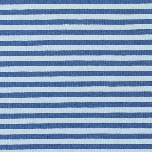 Jersey di cotone righe sottili – colore blu jeans/azzurro, image number 1
