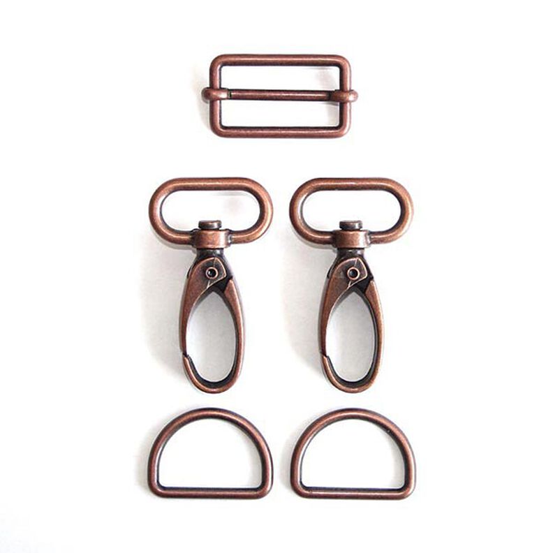 accessori per borse set [ 5-pezzi | 25 mm] – rame,  image number 2