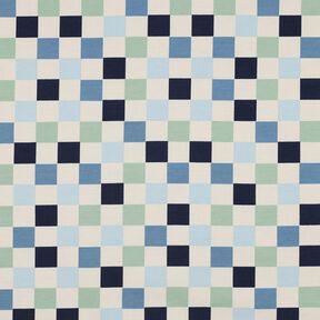 jersey di cotone Controllo | Poppy Fabrics – naturale/grigio blu, 