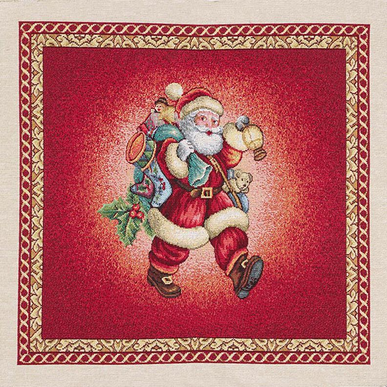 tessuto arredo, taglio di tessuto gobelinBabbo Natale – rosso carminio, image number 1