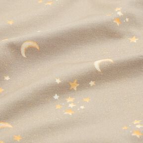 jersey di cotone Cielo stellato stampa digitale &ndash; tortora chiaro, 