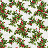 tessuto arredo canvas rametti di vischio – verde/rosso,  thumbnail number 1
