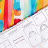 borse taglio di tessuto tessuti canvas Pennellate colorate – bianco,  thumbnail number 6