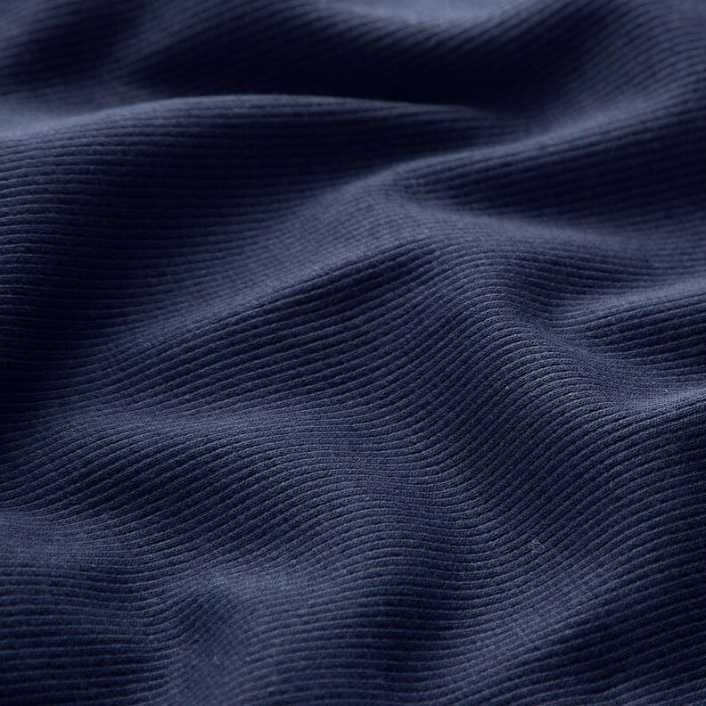 GOTS 2x2 tessuto per polsini | Tula – blu marino,  image number 2