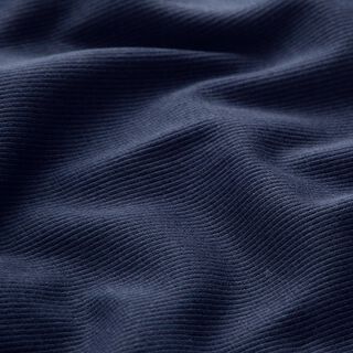 GOTS 2x2 tessuto per polsini | Tula – blu marino, 