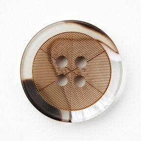 Bottone a 4 fori effetto corno [Ø 20 mm] – moca, 