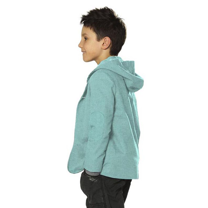 French Terry fine mélange – verde/grigio, image number 4