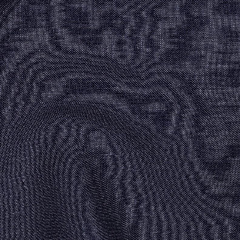 Lino europeo tinta unita – blu notte, image number 2