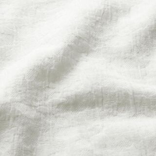 mussolina / tessuto doppio increspato Jacquard Fiori – bianco lana, 
