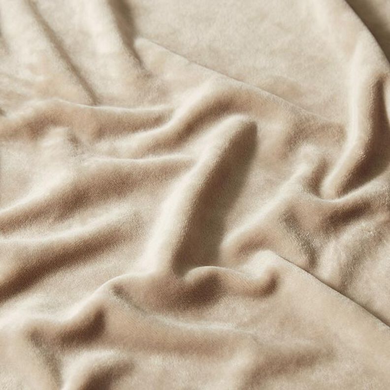Velluto stretch vellutino nicki – beige chiaro,  image number 2