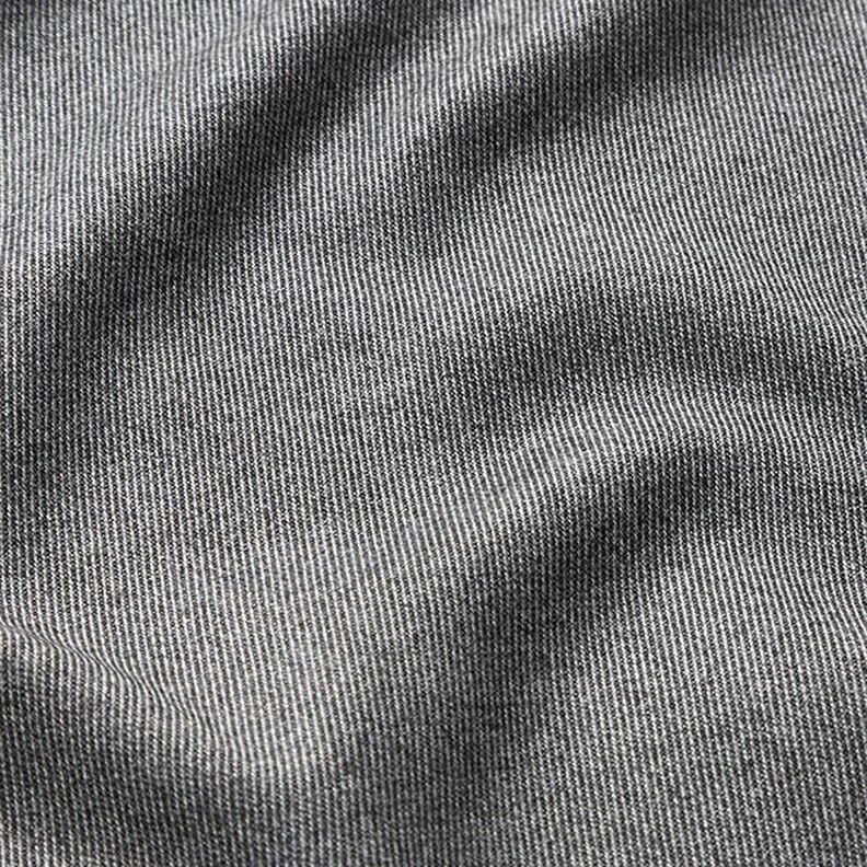 Tessuto per abito elasticizzato misto viscosa in tinta unita – grigio scuro,  image number 2