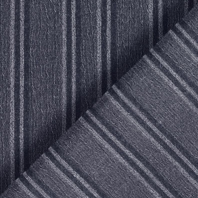 Tessuto in cotone a righe scanalate – blu marino,  image number 4