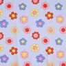 cotone rivestito Fiori allegri | Poppy Fabrics – azzurro baby/rosa,  thumbnail number 1