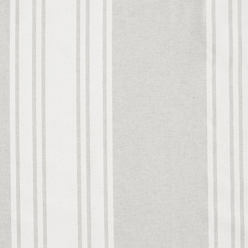 tessuto arredo panama Rigato – bianco lana/grigio nebbia, image number 1