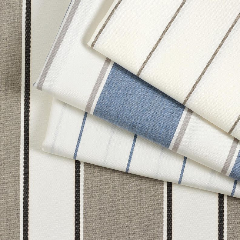 tessuti da esterni tessuti canvas righe sottili – bianco lana/grigio blu,  image number 5