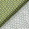 tessuto in cotone cretonne motivo zigzag etnico – verde,  thumbnail number 4