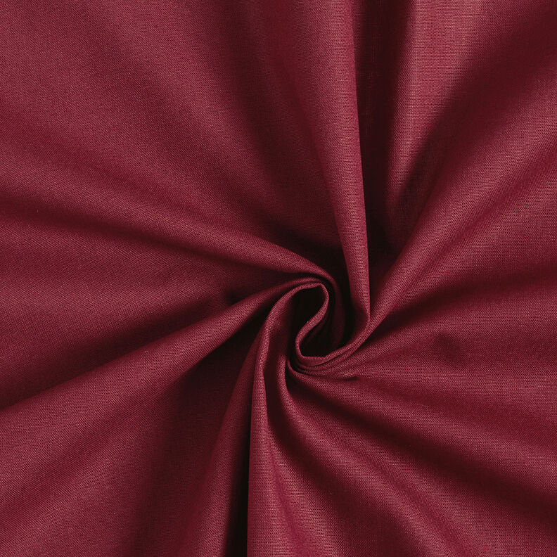 tessuto in cotone cretonne tinta unita – rosso Bordeaux,  image number 1