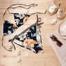 tessuto per costumi da bagno Grandi fiori di ibisco – nero-azzurro/albicocca,  thumbnail number 7