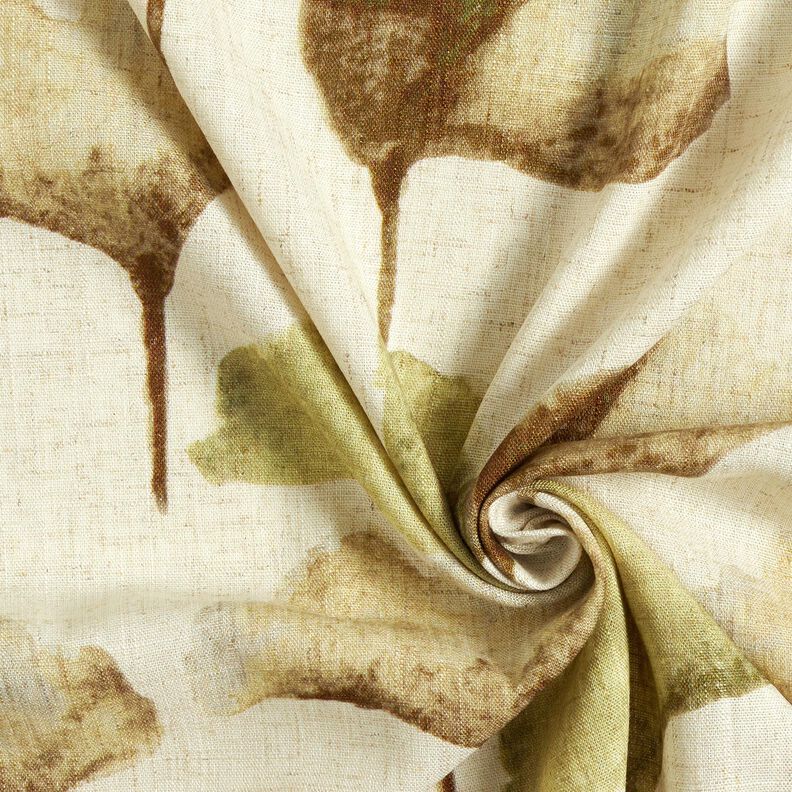 misto lino viscosa ginkgo – beige chiaro/marrone castagna,  image number 3