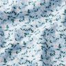 Popeline di cotone biologico con delicati fiori – blu cielo,  thumbnail number 2