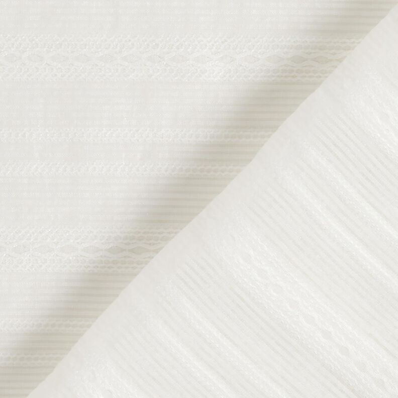 Tessuto leggero per camicetta con righe trasparenti – bianco,  image number 4