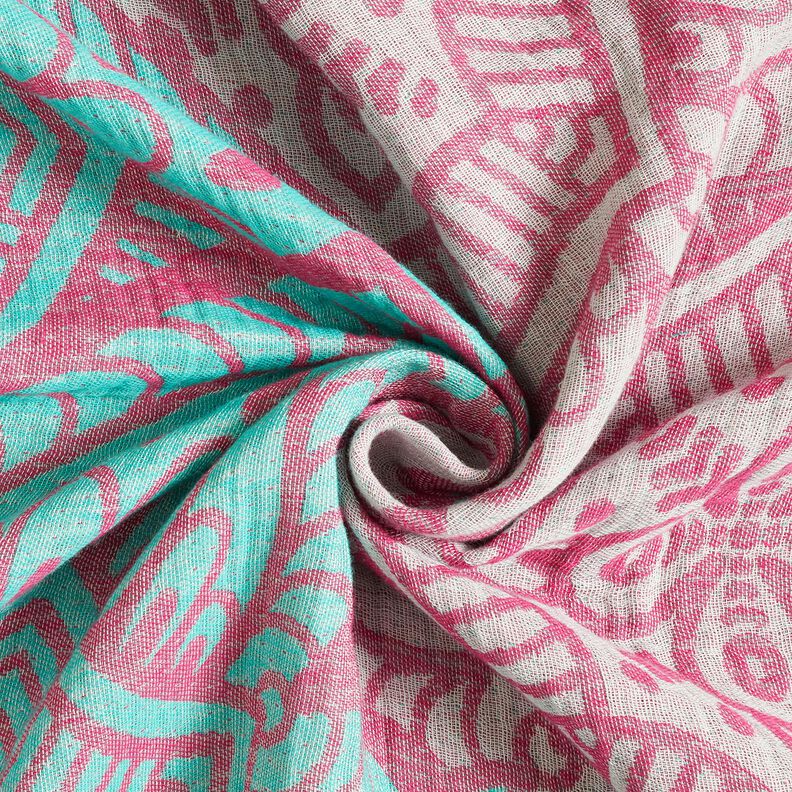Asciugamano da spiaggia Hamam con decorazioni jacquard – menta piperita/porpora, image number 3