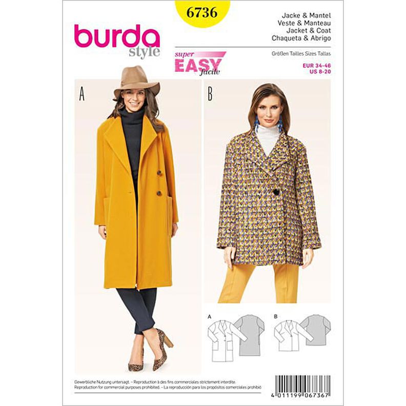 Giacca / Cappotto, Burda 6736,  image number 1