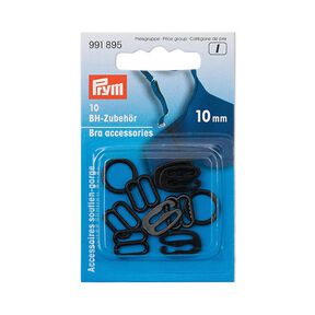 accessori per reggiseno [ Dimensioni: 10 mm ] | Prym – nero, 