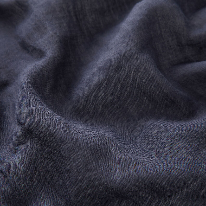 Voile Melange effetto stropicciato – blu notte,  image number 2