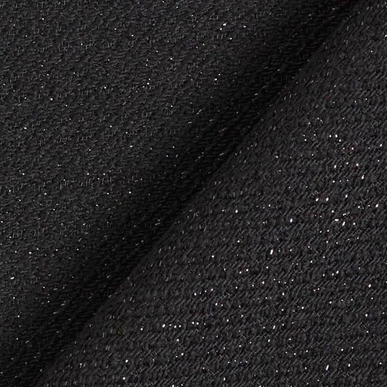 Costume in tessuto glitter a trama diagonale – nero,  image number 3