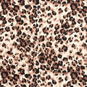 tessuto in cotone cretonne Pois Leopardato &ndash; beige chiaro/nero, 