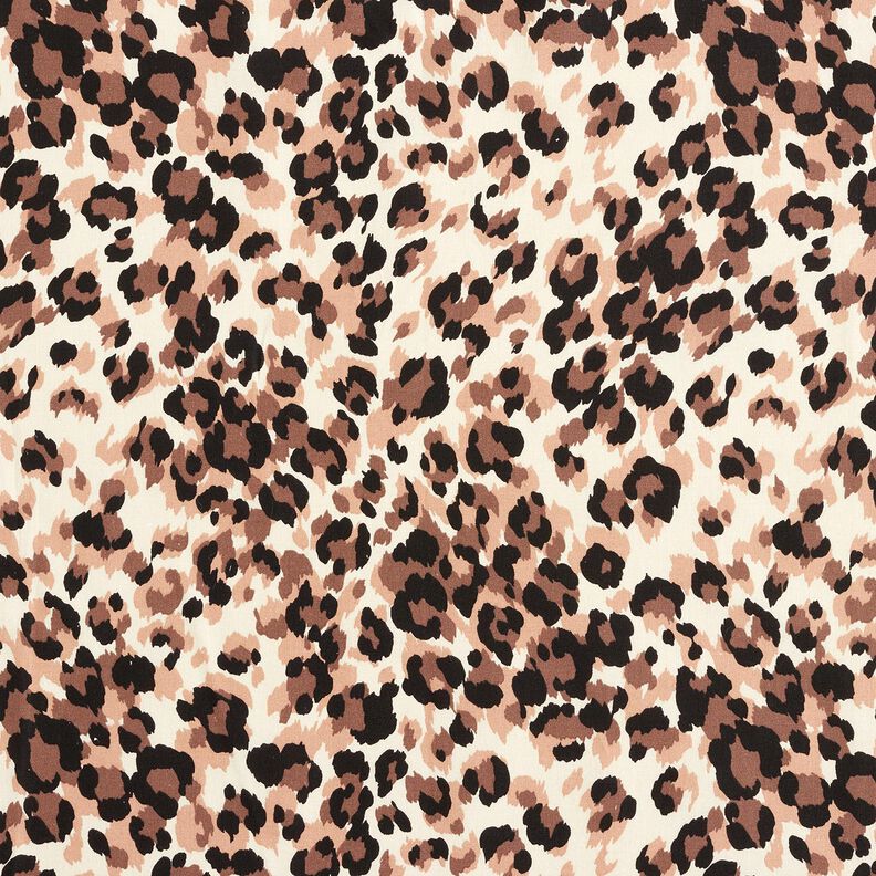 tessuto in cotone cretonne Pois Leopardato &ndash; beige chiaro/nero,  image number 1