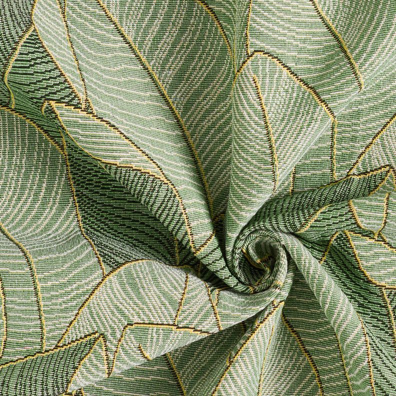 tessuto arredo gobelin Mare di foglie – verde chiaro/nero,  image number 3