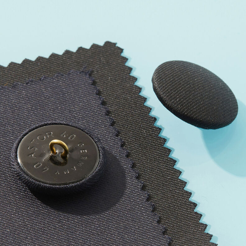 Bottone rivestito gloss – nero,  image number 2