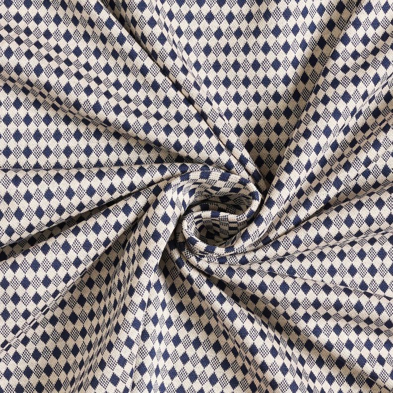 jersey romanit Mini diamanti – beige chiaro/blu marino, image number 3