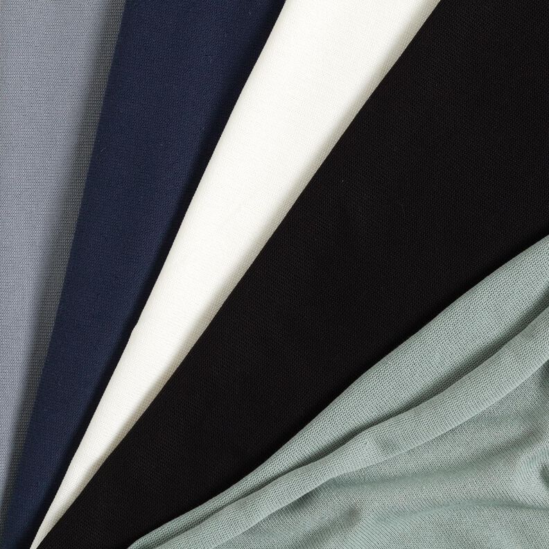 tessuto in maglia di cotone – nero,  image number 4
