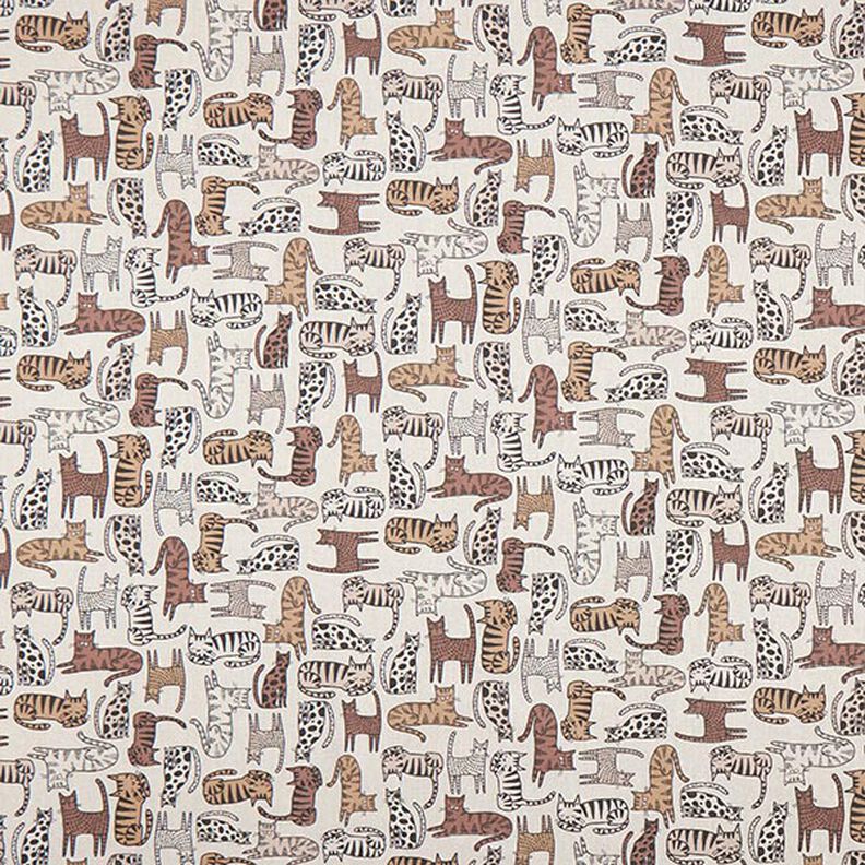 tessuto arredo mezzo panama gatti – naturale, image number 1