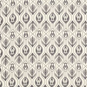 Motivo art deco in chiffon – nero/bianco, 