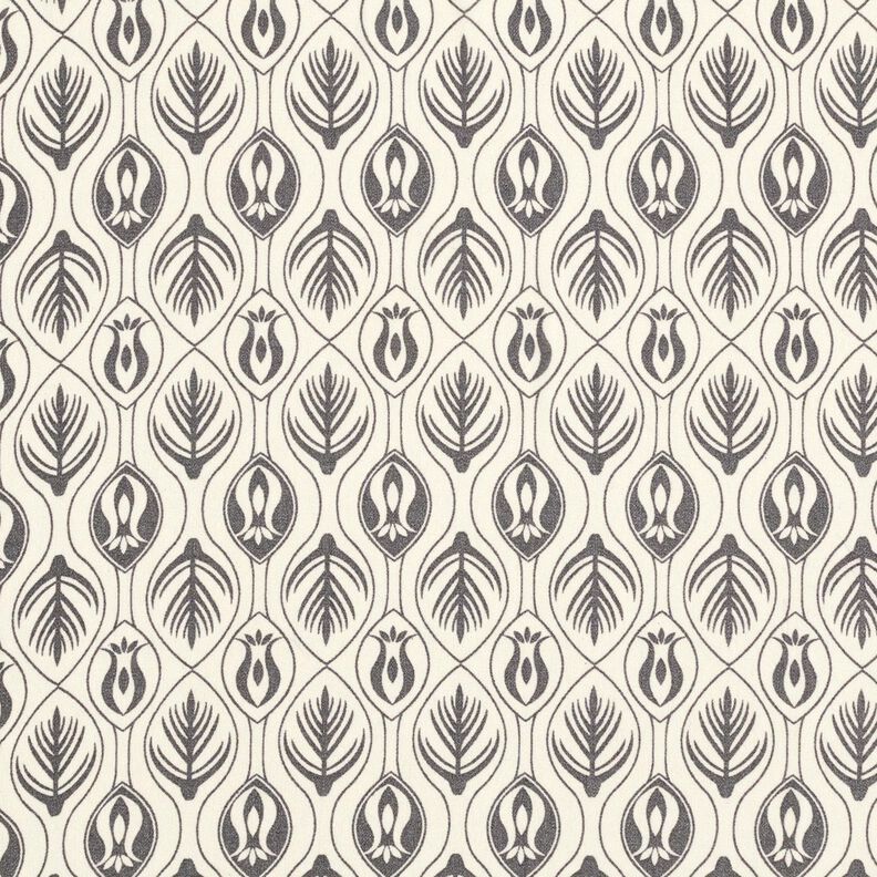 Motivo art deco in chiffon – nero/bianco, image number 1