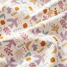 tessuto in cotone cretonne Uccelli astratti – bianco lana/violetto pastello,  thumbnail number 2