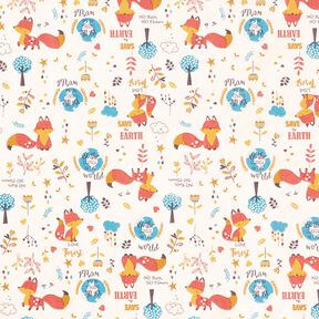 tessuto in cotone cretonne volpe accorta – naturale, 
