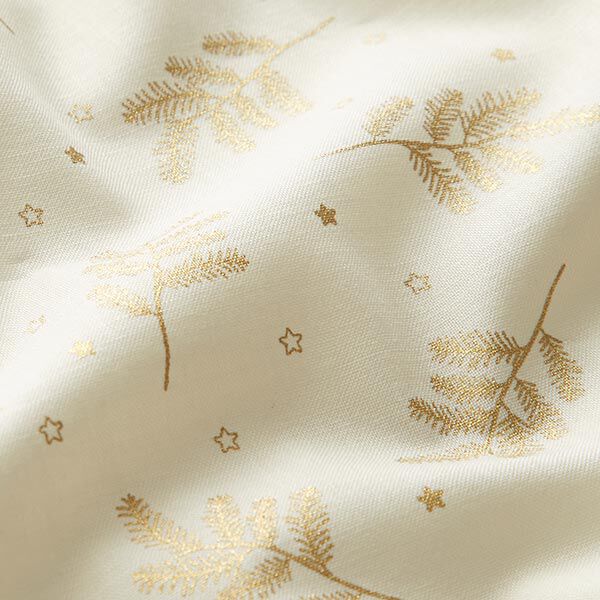 popeline di cotone, abeti – bianco lana, image number 2