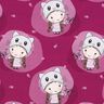 jersey di cotone Ragazza gatto | Glitzerpüppi  – lampone,  thumbnail number 1