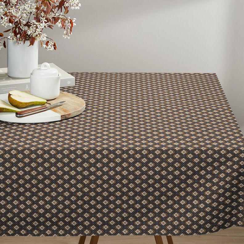 tessuto in cotone cretonne Piastrelle fiorite – granito,  image number 7