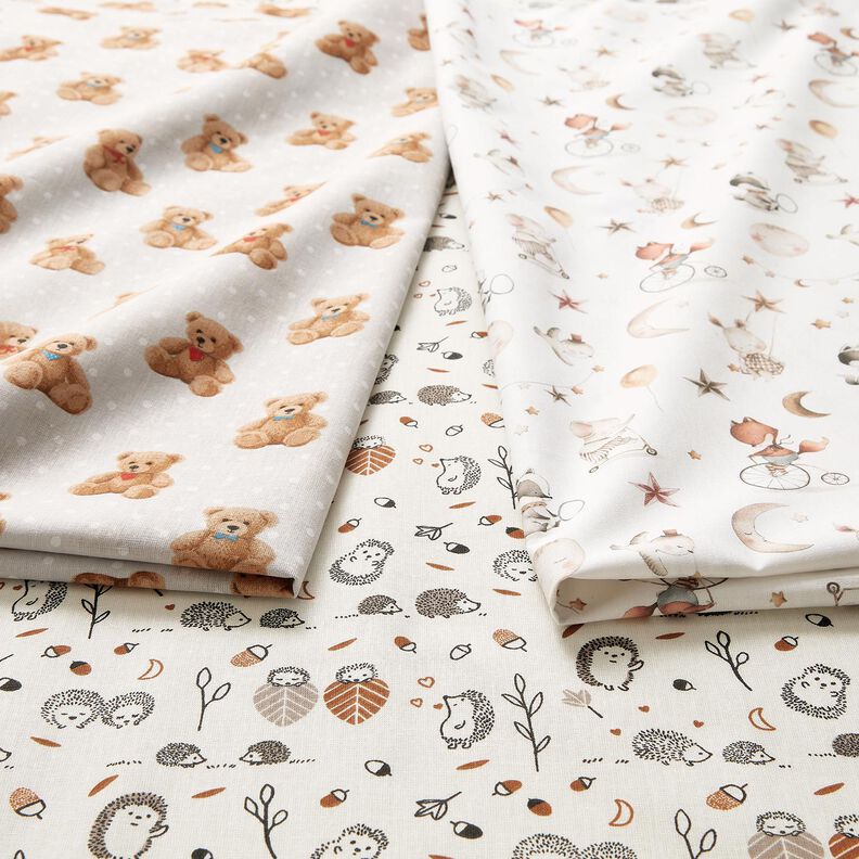 popeline di cotone Orsacchiotto – beige,  image number 5